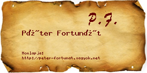 Péter Fortunát névjegykártya